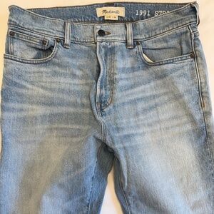 Madewell 1991 Straight-Leg Jean 32x30 Mainshore Wash -  Worn Less Than 3 Times